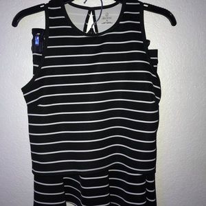 Decree , black & white tank top two piece
